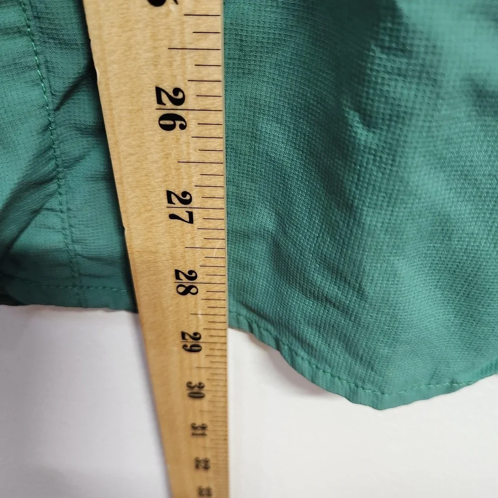 Columbia Shirt Mens ‎ Green Long Sleeve Nylon Outdoor Vented Hiking Pockets